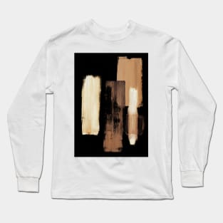 Brown black abstract Long Sleeve T-Shirt